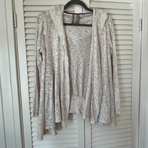 Anthropologie Dolan Left Coast small hooded open cardigan oatmeal - Picture 1 of 8